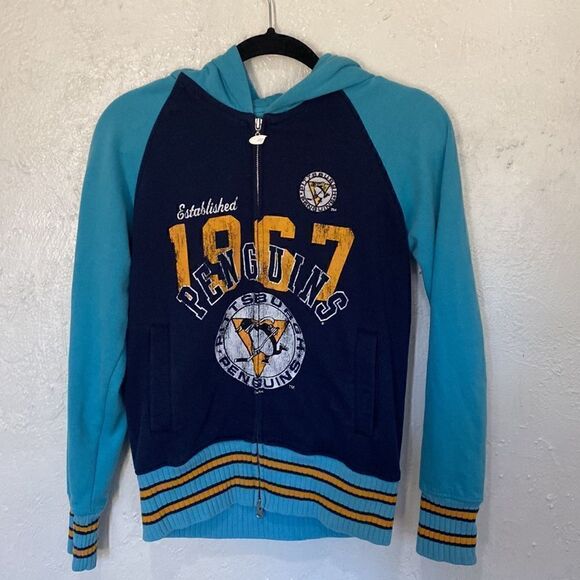 Alyssa Milano Pittsburgh Penguins Full Zip Hoodie Size Medium - Picture 3 of 9